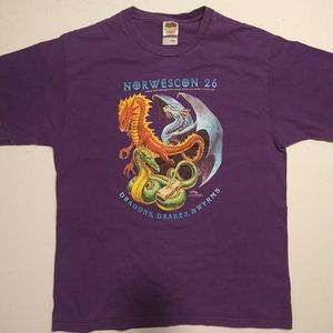 '03 vtg dragon T-shirt L fruit of the loom measurement good condition norwescon